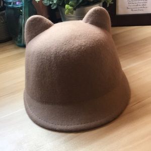 Zara Little Girls Felt Cat Ear Hat
